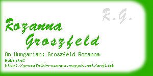 rozanna groszfeld business card